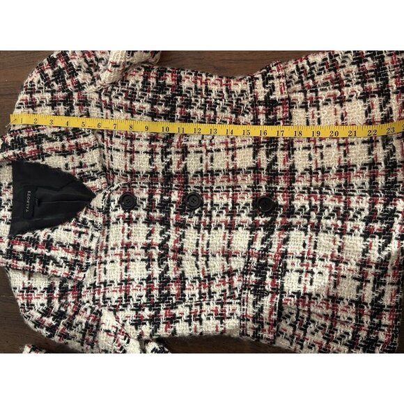 Talbots Tweed Wool Blend Blazer Jacket Red/Black/White Size 4 - Picture 14 of 16